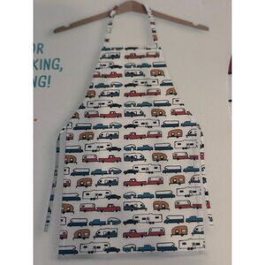 Retro Apron Camper Truck RV Pattern Kitchen Adults Cooking Baking Grilling